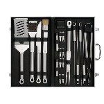 Grillset GRILLMEISTER, silber - Werbeartikel