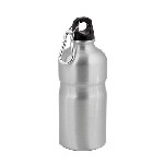 Trinkflasche BOTTICELLO, silber-schwarz - Werbeartikel