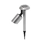 Solar-Lampe SOL-SPOT, silber-schwarz - Werbeartikel
