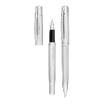Schreibset STERLING, silber - Werbeartikel