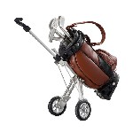 Stiftehalter PEN CADDY, silber-schwarz-braun - Werbeartikel