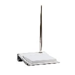 Notizblockhalter und Stift DORADO, wei� - Werbeartikel