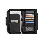 Reiseorganizer SILVER-LINE TRAVEL, schwarz-silber - Werbeartikel
