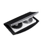 CD-Tasche SILVER-LINE CD-CASE, schwarz-silber - Werbeartikel