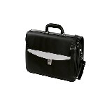 Dokumententasche SILVER-LINE BAG, schwarz-silber - Werbeartikel