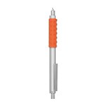 Kugelschreiber GRIP, silber-orange - Werbeartikel
