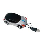 USB-Maus PC TRACER, silber-schwarz - Werbeartikel