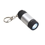 LED-Lampe CHARGER, schwarz-silber - Werbeartikel
