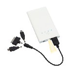 Mobiles Aufladeger�t MEGAWATT, wei� - Werbeartikel