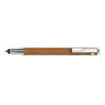 Kugelschreiber BAMBOO TOUCH, braun-silber - Werbeartikel