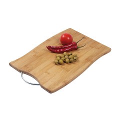 Schneidebrett BAMBOO-GRIP, braun - Werbeartikel