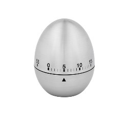 K�chentimer KITCHEN-EGG, silber - Werbeartikel