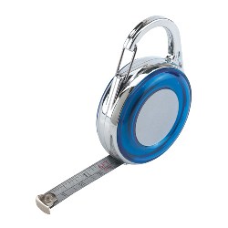 Ma�band DISTANCE, blau-silber - Werbeartikel