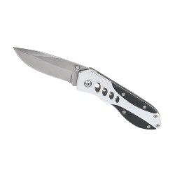 Klappmesser OUTBACK, schwarz-silber - Werbeartikel