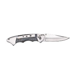 Klappmesser PRESTIGE, grau-silber - Werbeartikel