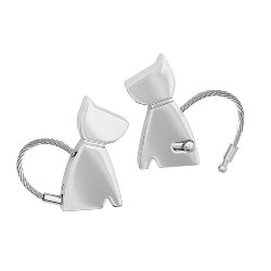 Schl�sselanh�nger PERRO, silber - Werbeartikel