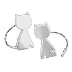 Schl�sselanh�nger GATO, silber - Werbeartikel