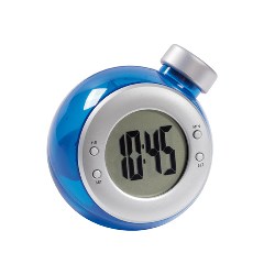 Tischuhr DEEP BLUE, blau-silber - Werbeartikel