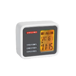 Tischuhr ICE CLOCK, wei� - Werbeartikel