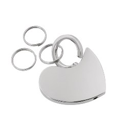 Schl�sselanh�nger HEART, silber - Werbeartikel