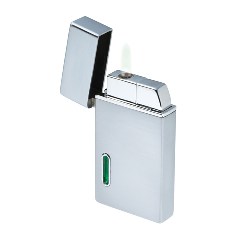 Feuerzeug VERDE, silber-gr�n - Werbeartikel