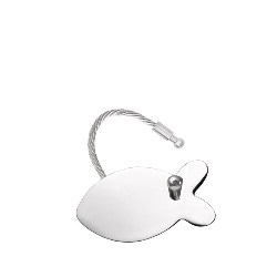 Schl�sselanh�nger PESCADO, silber - Werbeartikel