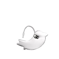 Schl�sselanh�nger PAJARO, silber - Werbeartikel