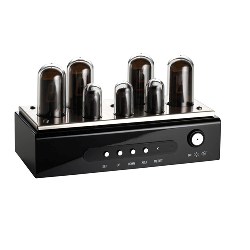 Tischuhr AMPLIFY, schwarz-silber - Werbeartikel