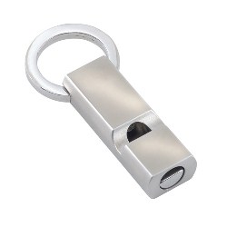 Schl�sselanh�nger WHISTLE, silber - Werbeartikel