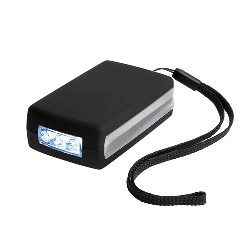 LED-Dynamolampe GENERATEUR, schwarz - Werbeartikel