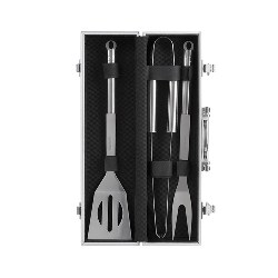 Grillset GRILLINO, silber - Werbeartikel