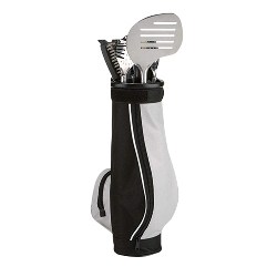 Grillset BBQ-CADDY, schwarz-silber - Werbeartikel