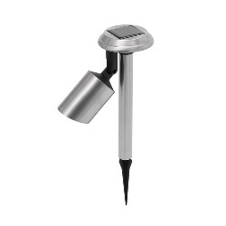Solar-Lampe SOL-SPOT, silber-schwarz - Werbeartikel