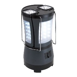 Camping-Lampe TRANSFORMER, grau-schwarz - Werbeartikel