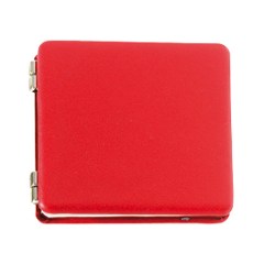 Taschenspiegel LOOK AT ME, rot-silber - Werbeartikel