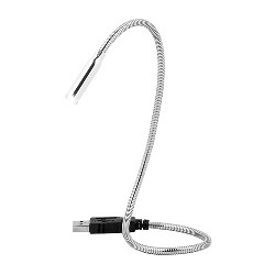 USB-LED-Lampe VIPERE, silber - Werbeartikel