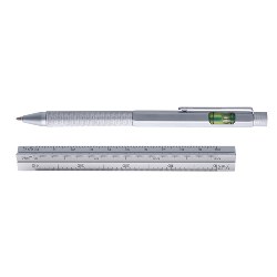Drehkugelschreiber-Set ARCHITECT, silber-schwarz - Werbeartikel