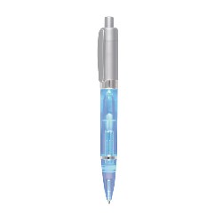 Kugelschreiber LUXOGRAPH LIGHT, blau-silber - Werbeartikel