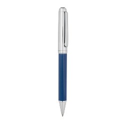 Kugelschreiber COLUMN, blau-silber - Werbeartikel