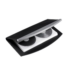 CD-Tasche SILVER-LINE CD-CASE, schwarz-silber - Werbeartikel