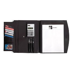 Portfolio SILVER-LINE PORTFOLIO, schwarz-silber - Werbeartikel