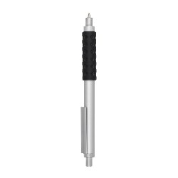 Kugelschreiber GRIP, silber-schwarz - Werbeartikel