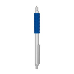 Kugelschreiber GRIP, silber-blau - Werbeartikel