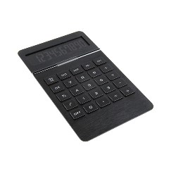 Solar-Taschenrechner NUMERO, schwarz - Werbeartikel