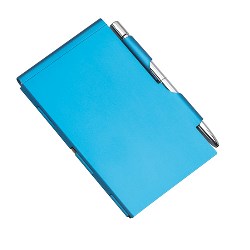 Notizblock mit Stift MEMO, blau - Werbeartikel