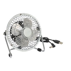 Tisch-Ventilator GET FRESH, silber - Werbeartikel