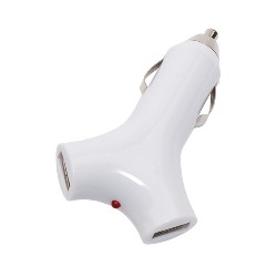 USB-Ladeger�t Y-POWER f� Y-POWER, wei� - Werbeartikel