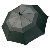 Fibermatic� Vent Automatik Midsize Fiberglasschirm, schwarz-grau - Werbeartikel