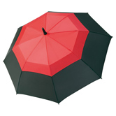 Fibermatic� Vent Automatik Midsize Fiberglasschirm, schwarz-rot - Werbeartikel