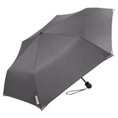 Safebrella� LED Mini Taschenschirm, grau - Werbeartikel